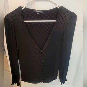 Madewell Black Button-Up Women's Top Small